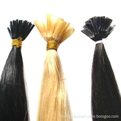 100g/pc 0.5g/strand straight Indian Remy human prebonded stick I-tip hair extensions